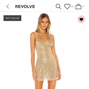 FREE PEOPLE GOLD RUSH MINI DRESS